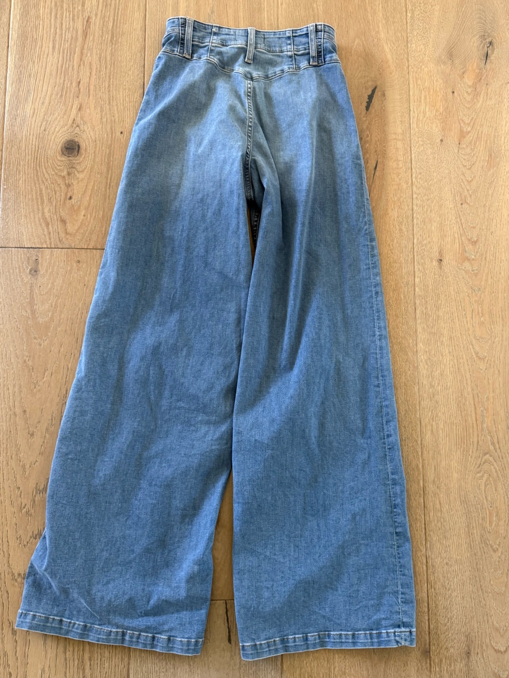 We The Free Wide-Leg Mid Blue Denim Jeans - Picture 6 of 7